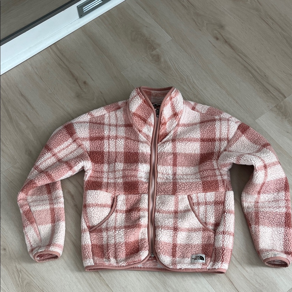 The North Face Pink and Cream Fleece Jacket